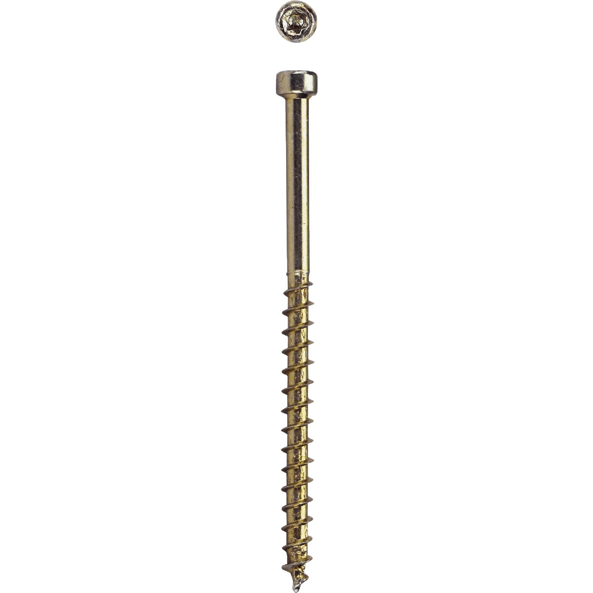 SPAX 8 x 2-1/2 In. PT HCR (Exterior Rated) Yellow Trim Screw (100-Count)