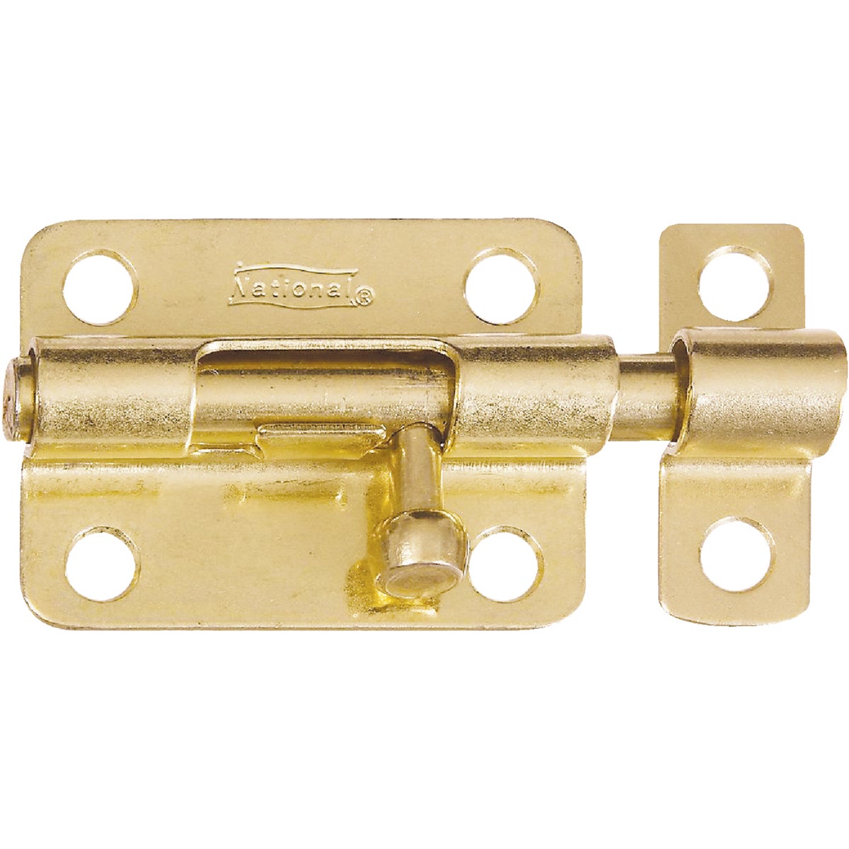 National 3 In. Brass Steel Door Barrel Bolt