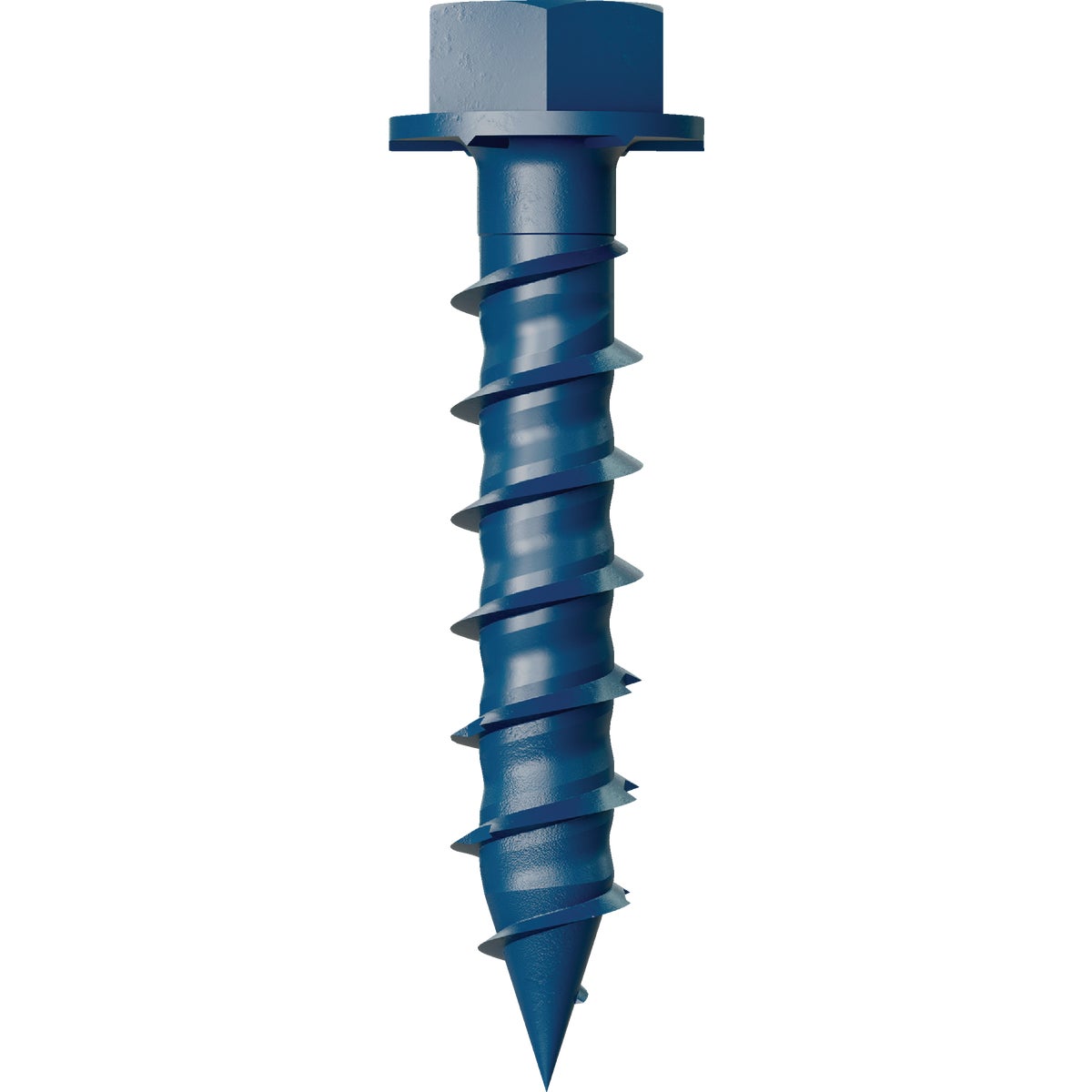 Simpson Strong-Tie Titen Turbo  1/4 in. x 1-1/4 in. Hex-Head Concrete and Masonry Screw, Blue (75-Qty)