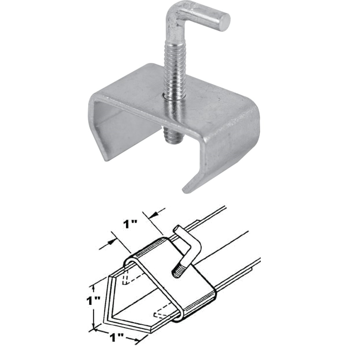 Prime-Line 1 In. Steel Bed Rail Clamp (2-Pack)