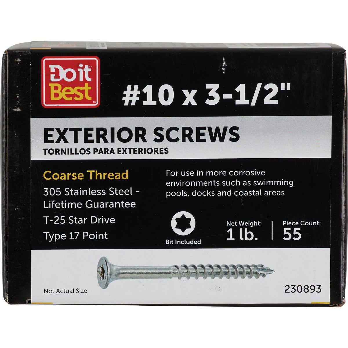 Grip-Rite Max 3-1/2 In. T17 ST25 305 Stainless Steel Deck Screw (1 Lb.)