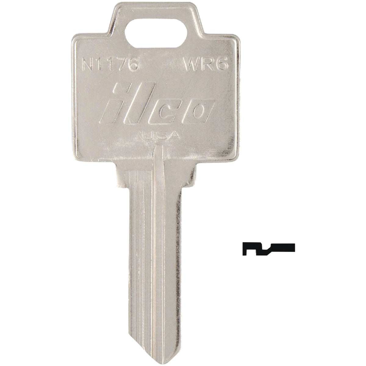 ILCO WR6 Weiser Cylinder Key Blank N1176 (10-Pack)