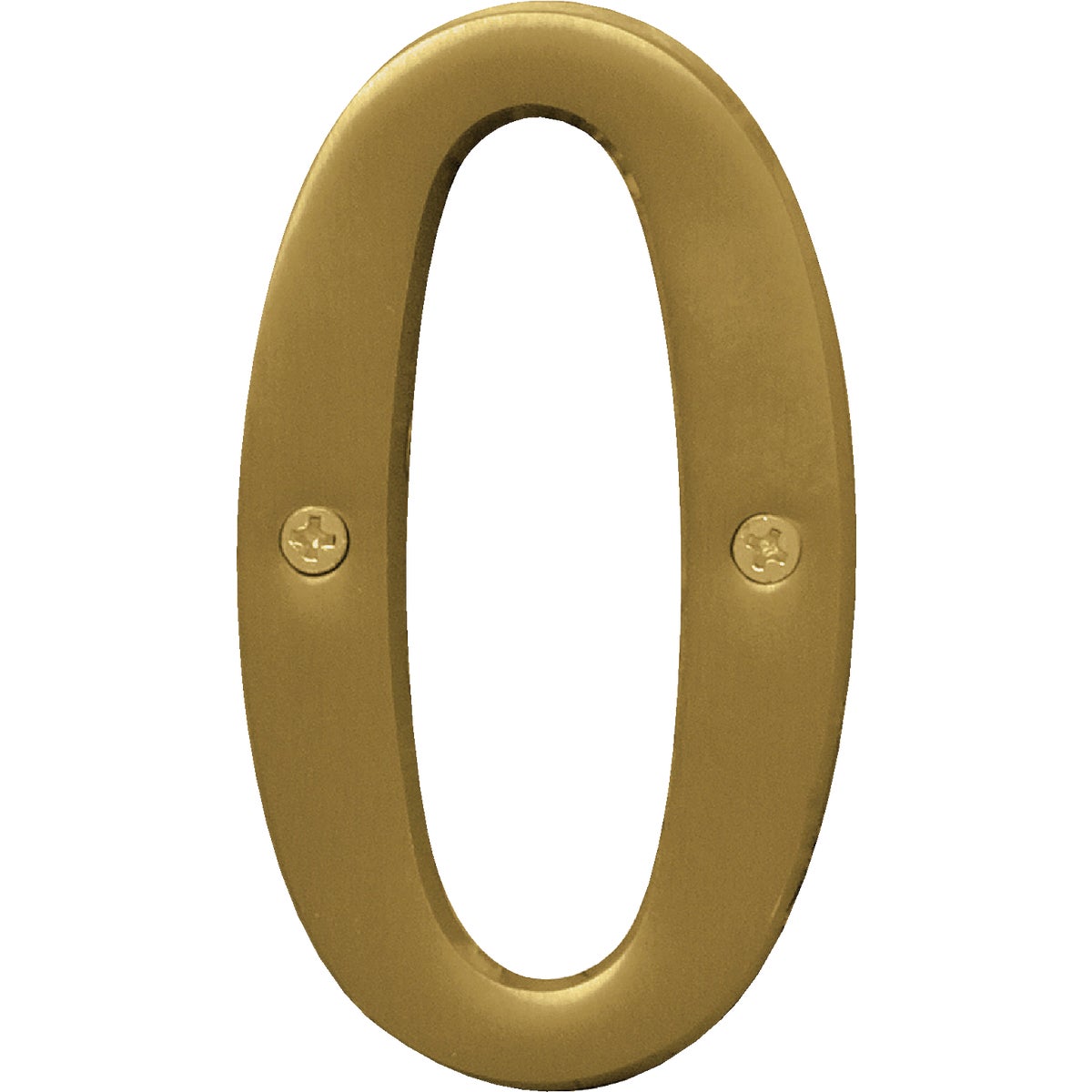 Hy-Ko 4 In. Brushed Brass Number 0