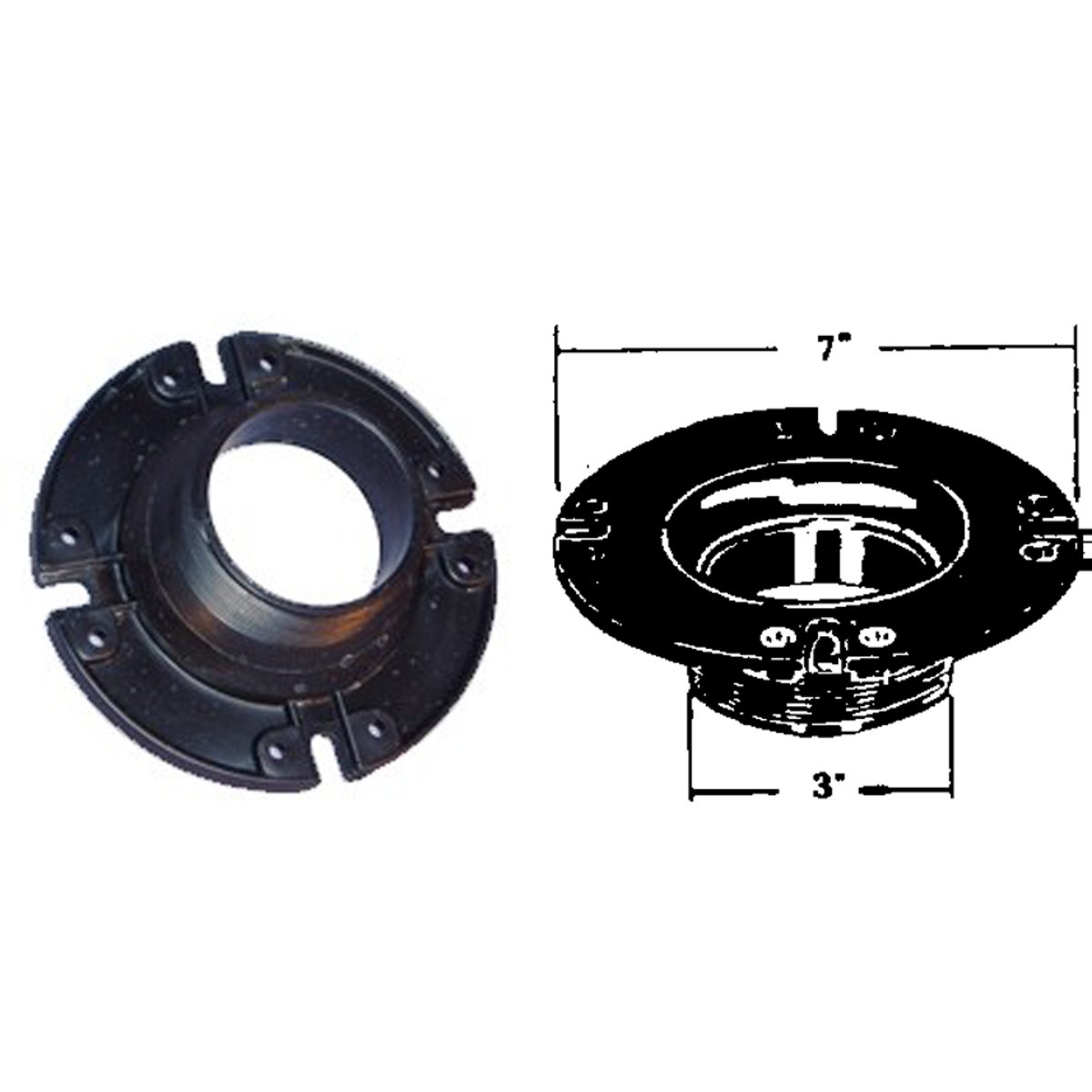 United States Hardware ABS Male Toilet Flange