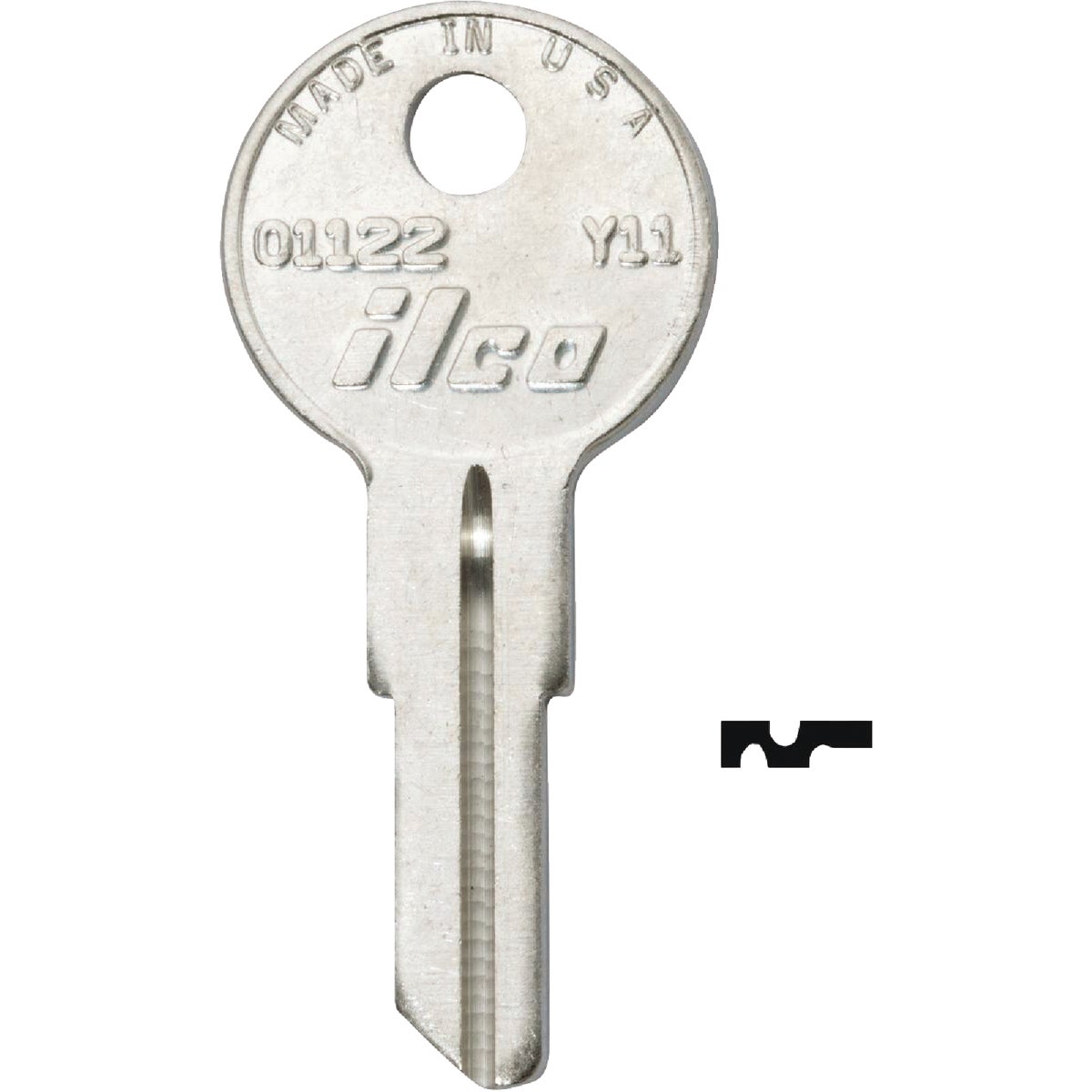 ILCO Yale Lockset H7W Key Blank, 1122 (10-Pack)