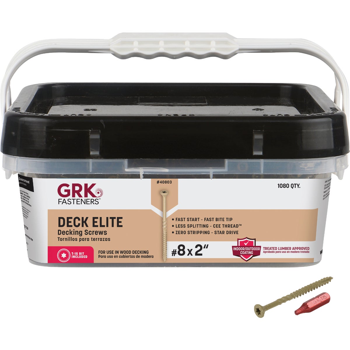 GRK Deck Elite #8 x 2 In. Star Drive Bugle-Head Deck Screw (1080 Ct.)
