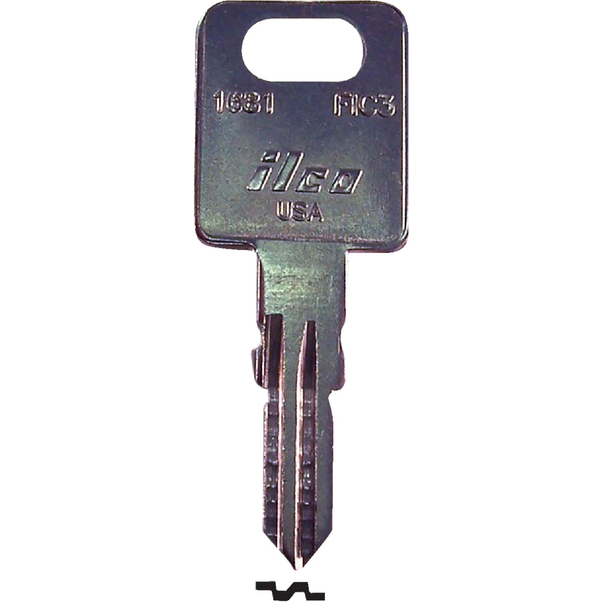 ILCO FIC Nickel Plated RV Key, 1681 (10-Pack)