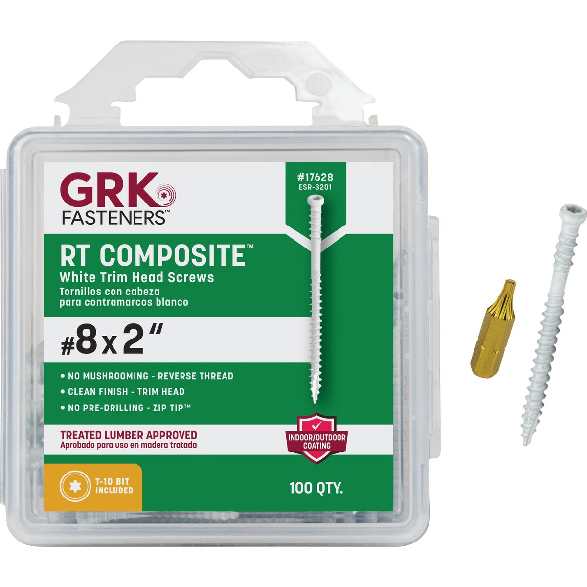 GRK RT #8 x 2 In. Star Drive White Composite Screw (100 Ct.)