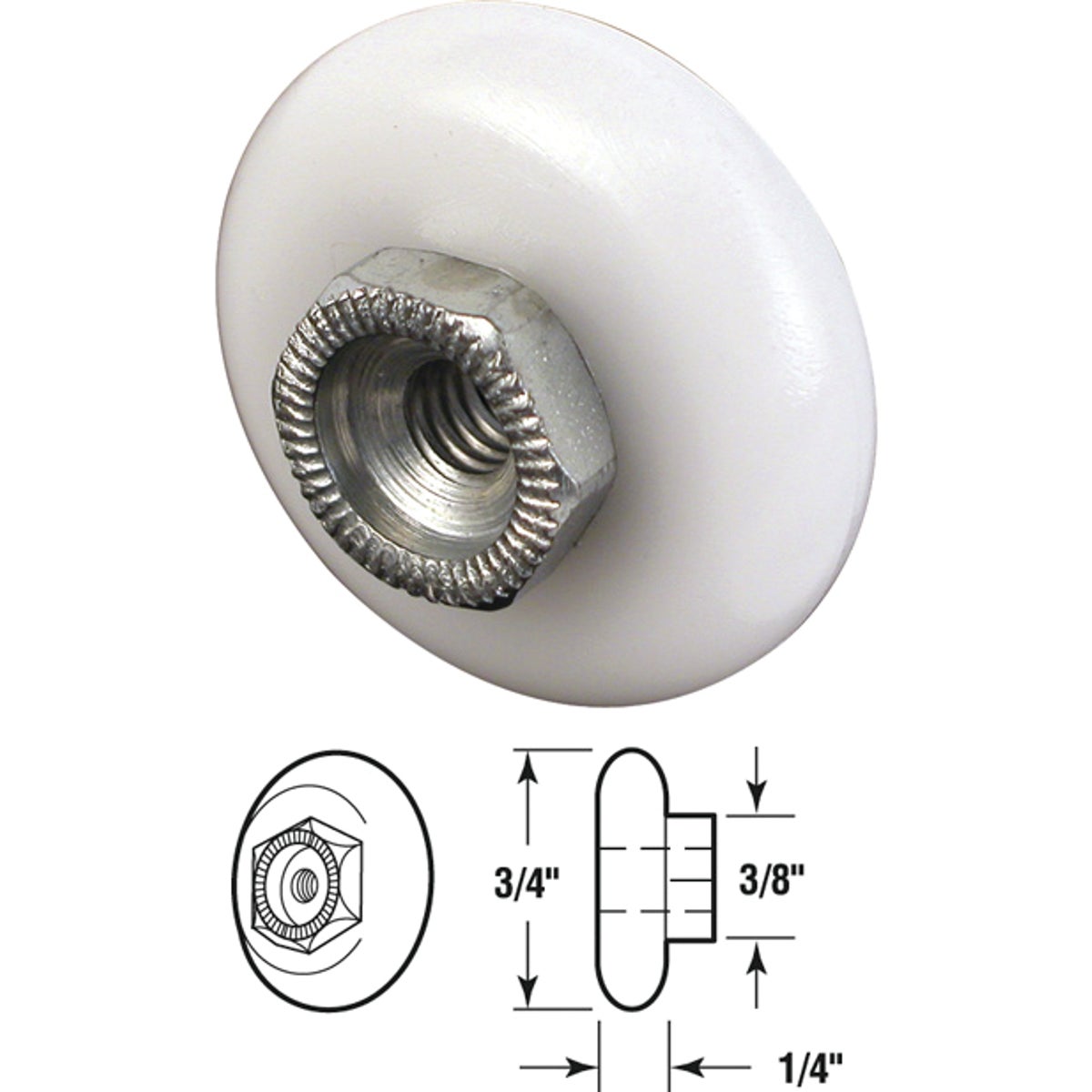 Prime-Line 3/4 In. x 3/8 In. Oval Shower Door Roller