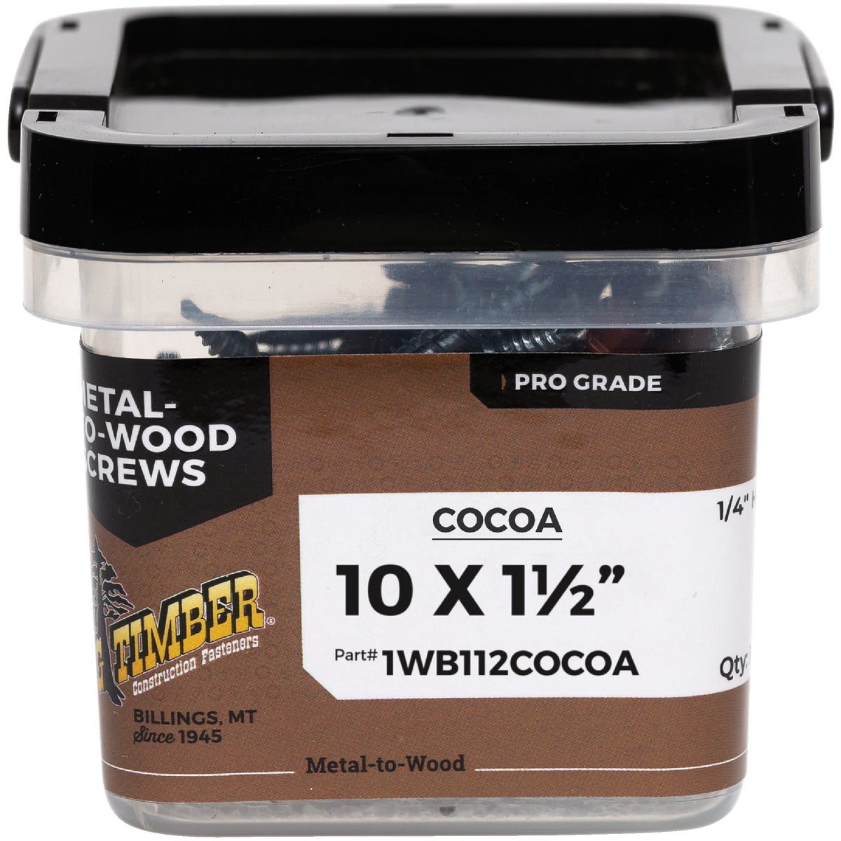 Big Timber #10 x 1-1/2 In. Hex Head Cocoa Metal Roofing Screw (100 Ct.)