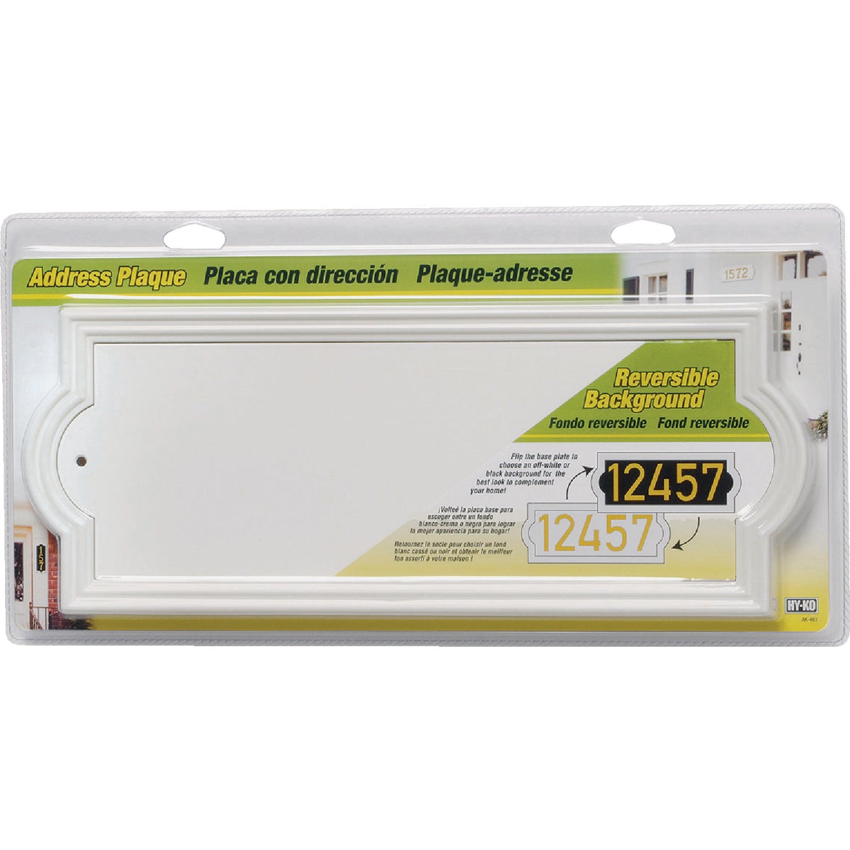 Midwest Fastener Hy-Ko Off White Rectangle Address Plaque
