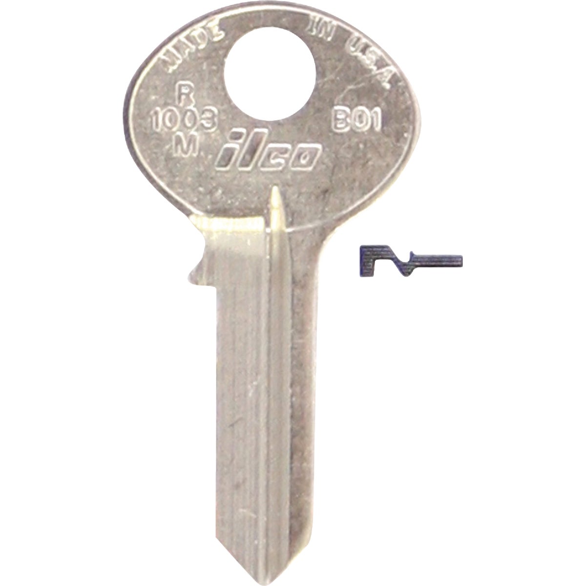 Bilco Bommer Nickel Plated Mailbox Key, R1003M (10-Pack)