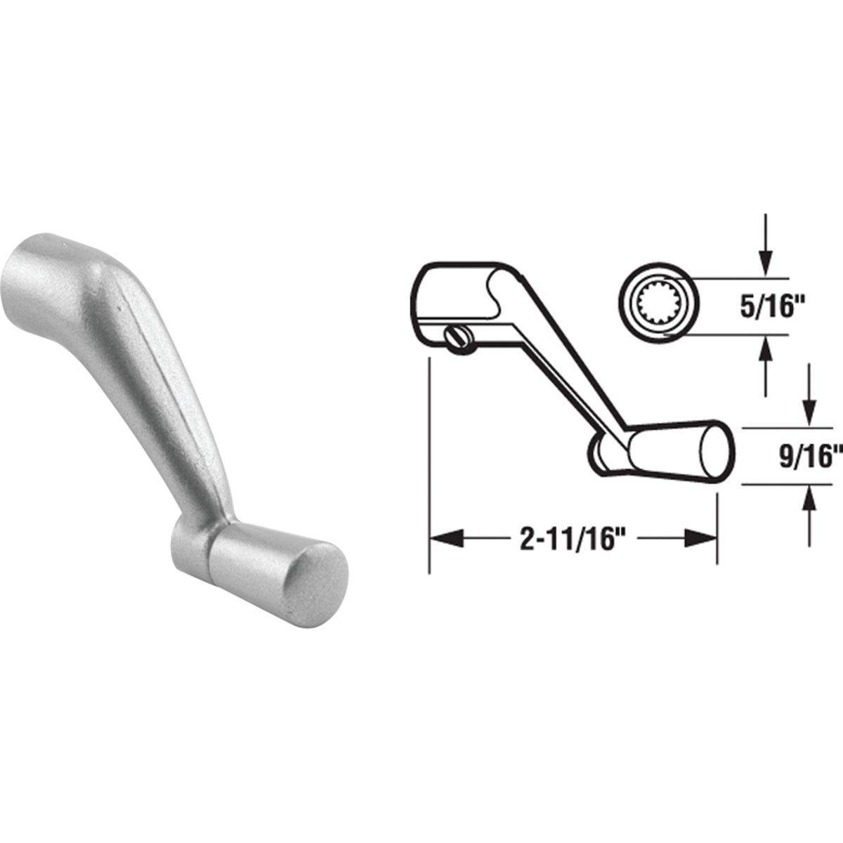 Prime-Line Die-Cast Casement Window Crank Handle