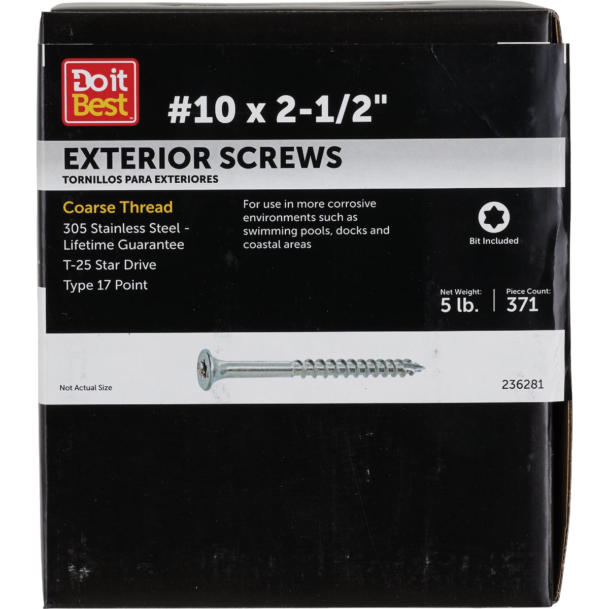 Grip-Rite Max 2-1/2 In. T17 ST25 305 Stainless Steel Deck Screw (5 Lb.)
