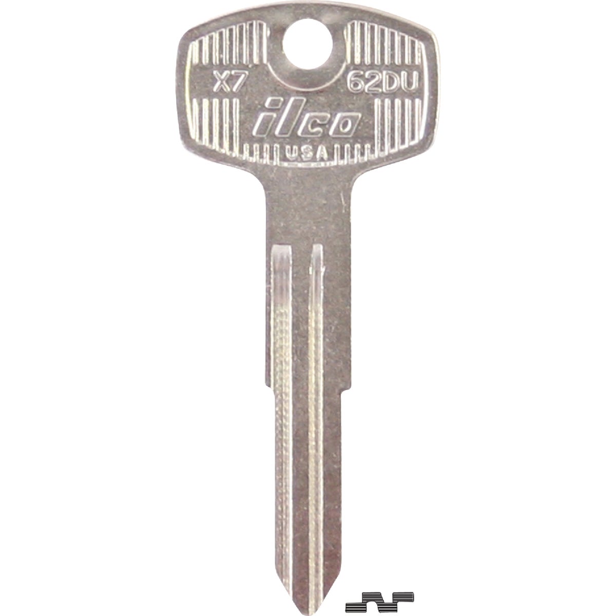 ILCO DATSUN Nickel Plated Automotive Key 62DU / X7 (10-Pack)