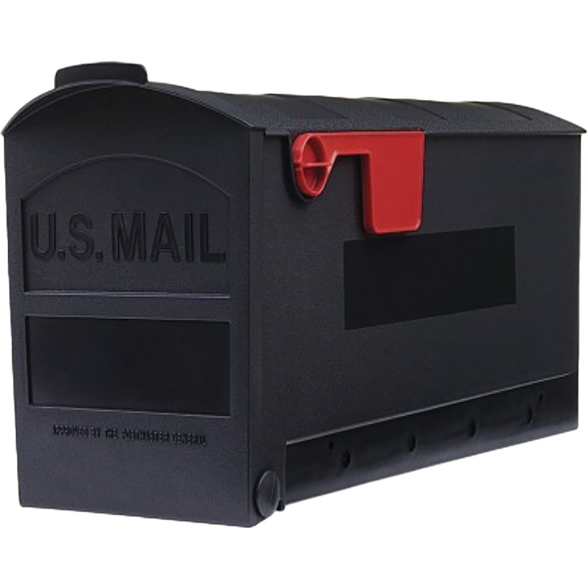 Gibraltar Patriot Black Plastic Medium Post Mount Mailbox