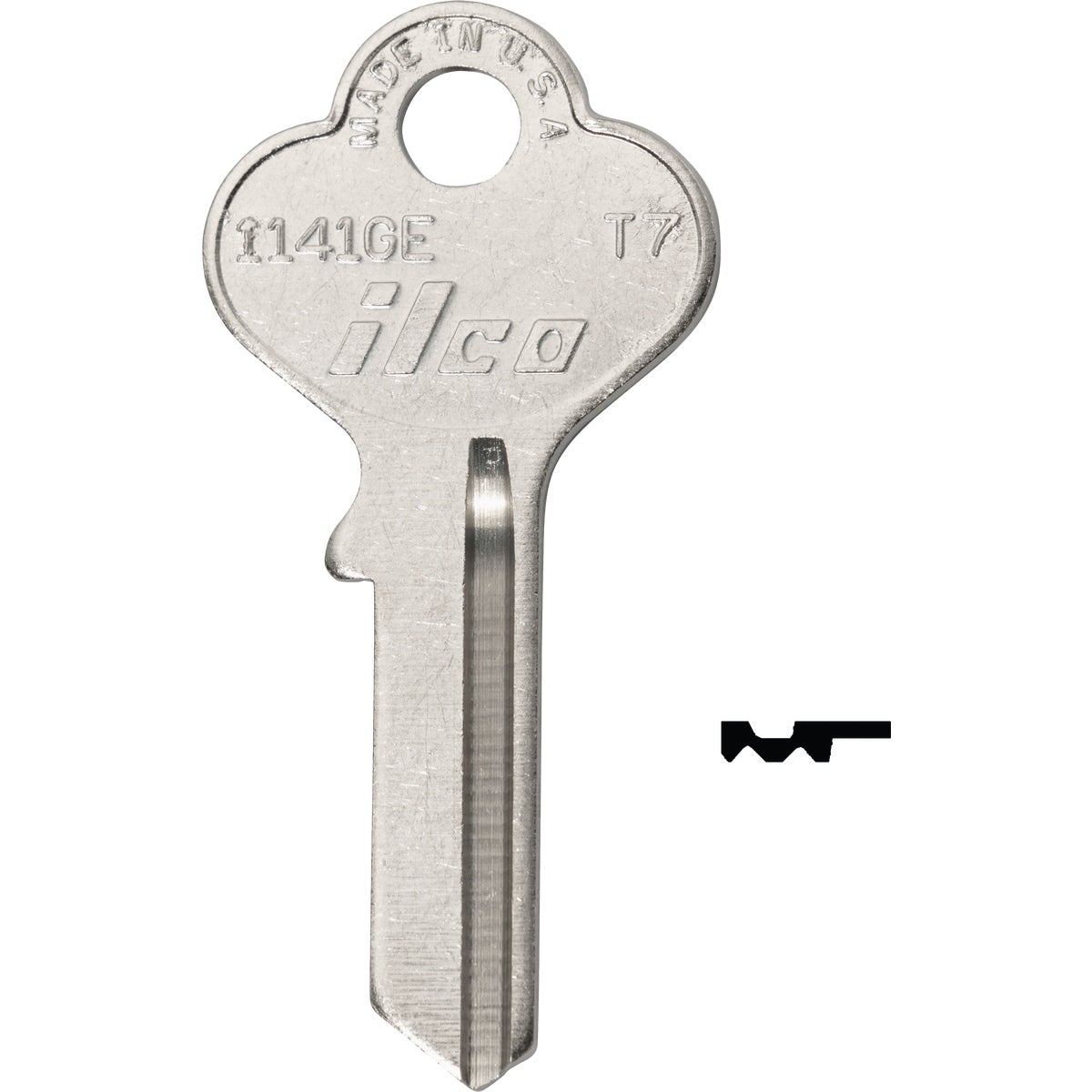 ILCO Taylor Nickel Plated Garage Door Key, T7/1141GE (10-Pack)