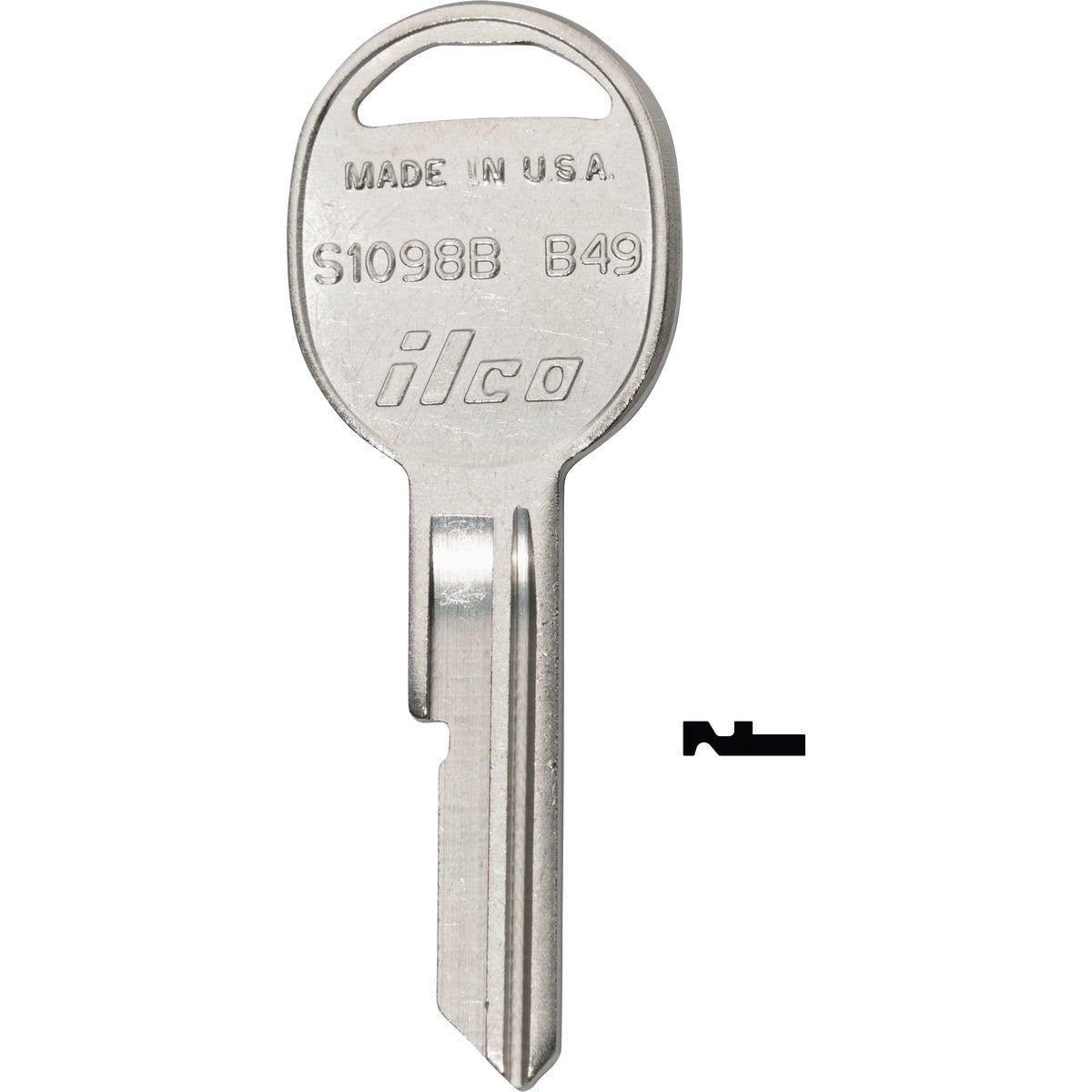 ILCO GM Nickel Plated Automotive Key, B45 / S1098H (10-Pack)