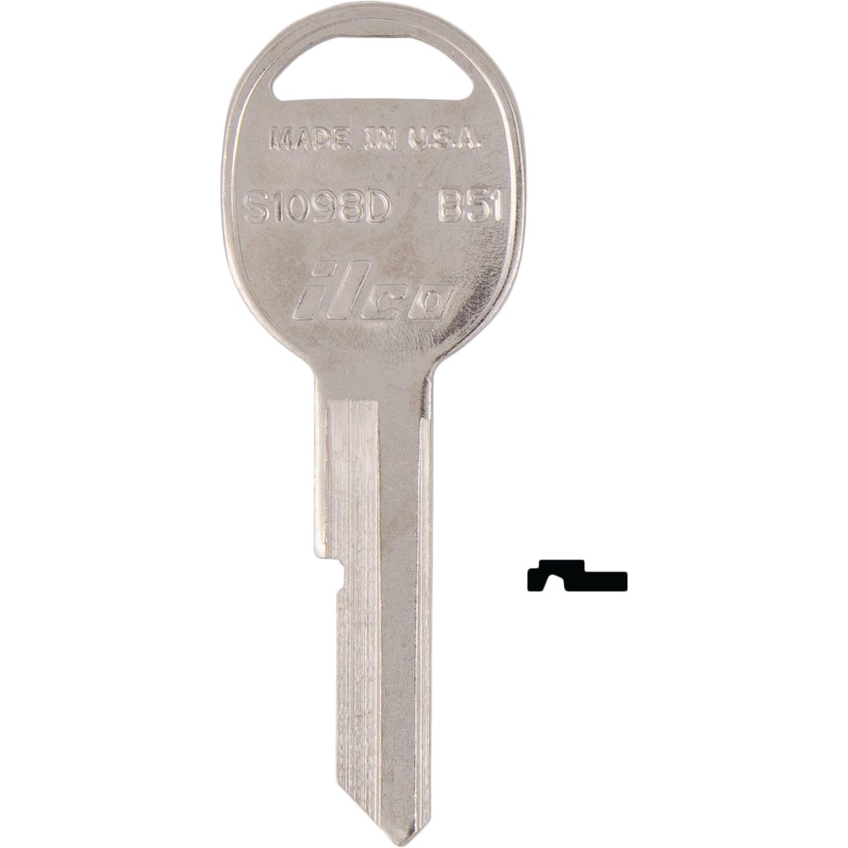 ILCO GM Nickel Plated Automotive Key, B51 / S1098D (10-Pack)