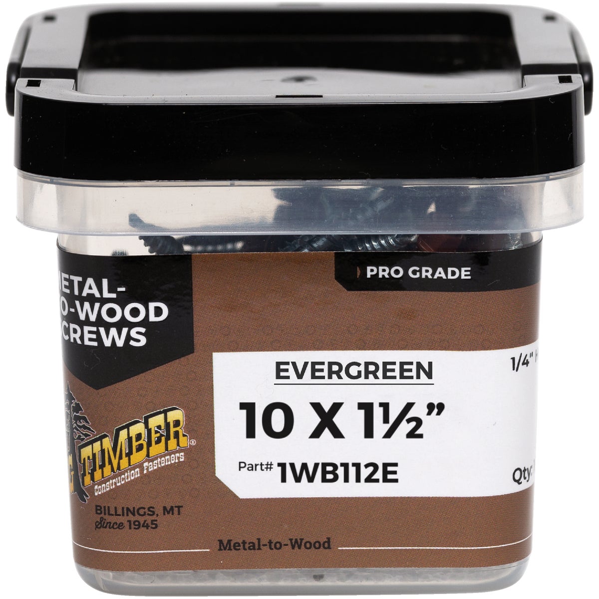 Big Timber #10 x 1-1/2 In. Hex Head Evergreen Metal Roofing Screw (100 Ct.)