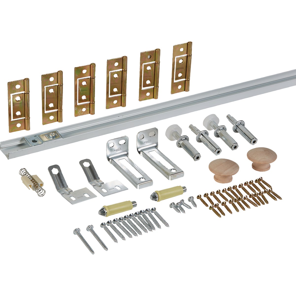 National Hardware 60 In. White Folding Door Hardware Set