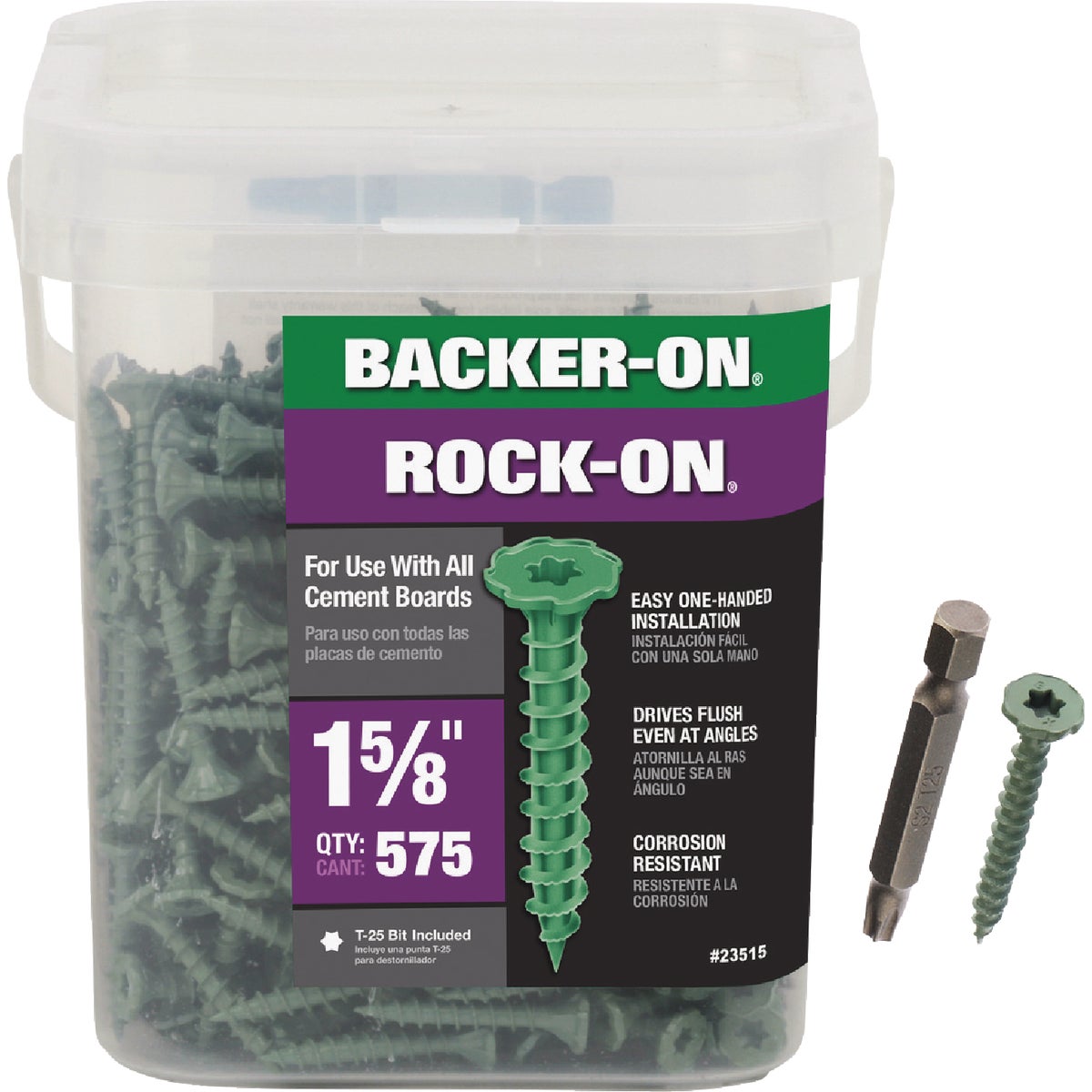Backer-On Rock-On #9 x 1-5/8 In. Star Drive Cement Board Screws (575 Ct.)