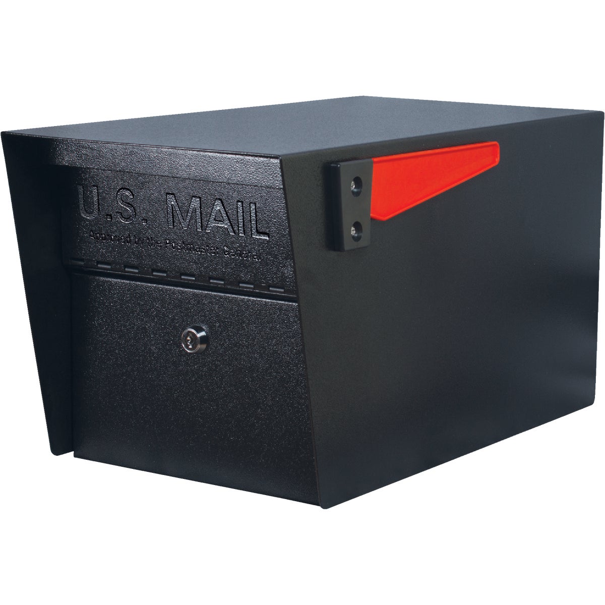 Mail Boss Mail Manager Black Steel Locking Security Post Mount Mailbox