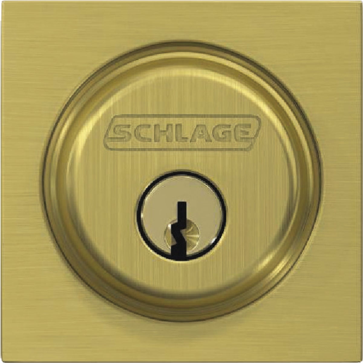 Schlage Collins Satin Brass Single Cylinder Deadbolt