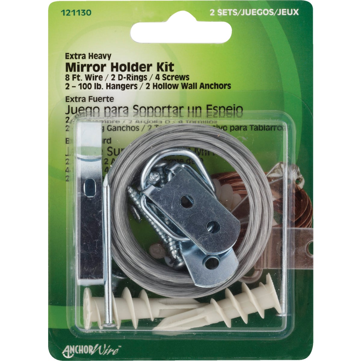 Hillman Anchor Wire Heavy-Duty Mirror And Picture Hanger Kit
