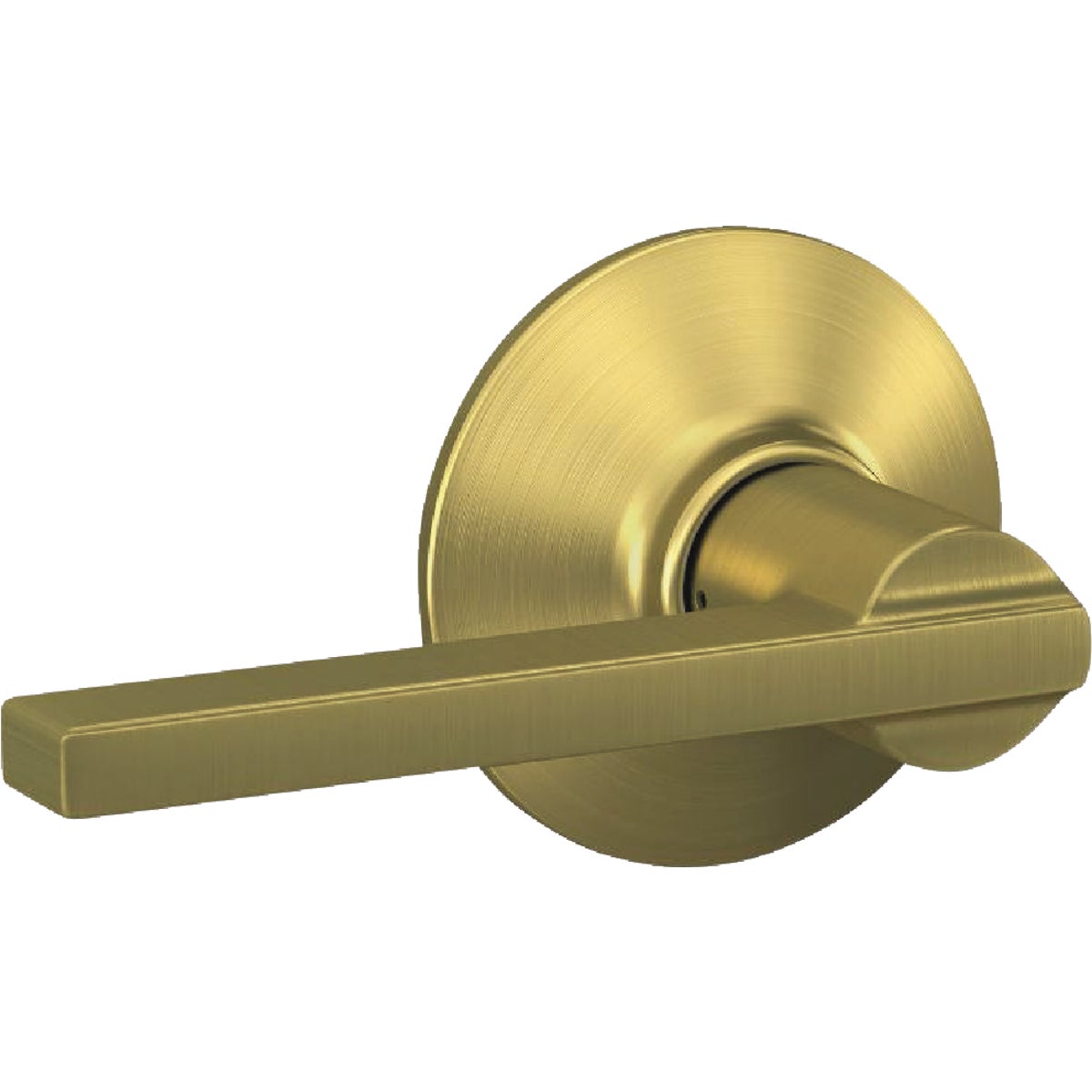 Schlage F Series Latitude Lever Satin Brass Hall & Closet Lock