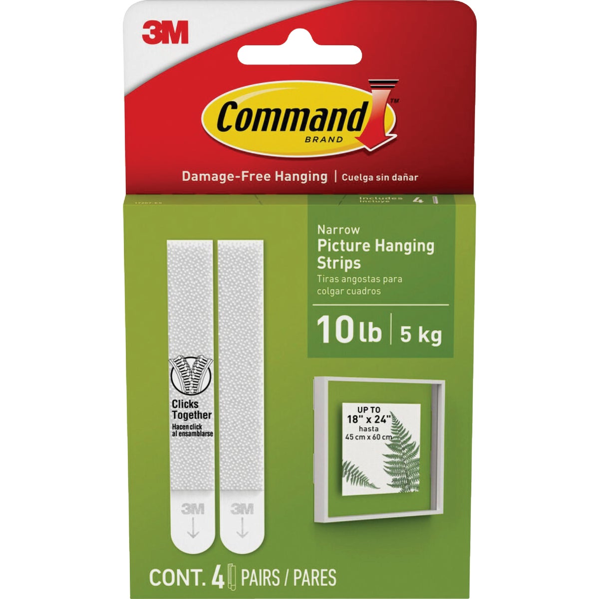 Command 1/2 In. x 3-5/8 In. White Interlocking Picture Hanger (4 Count)