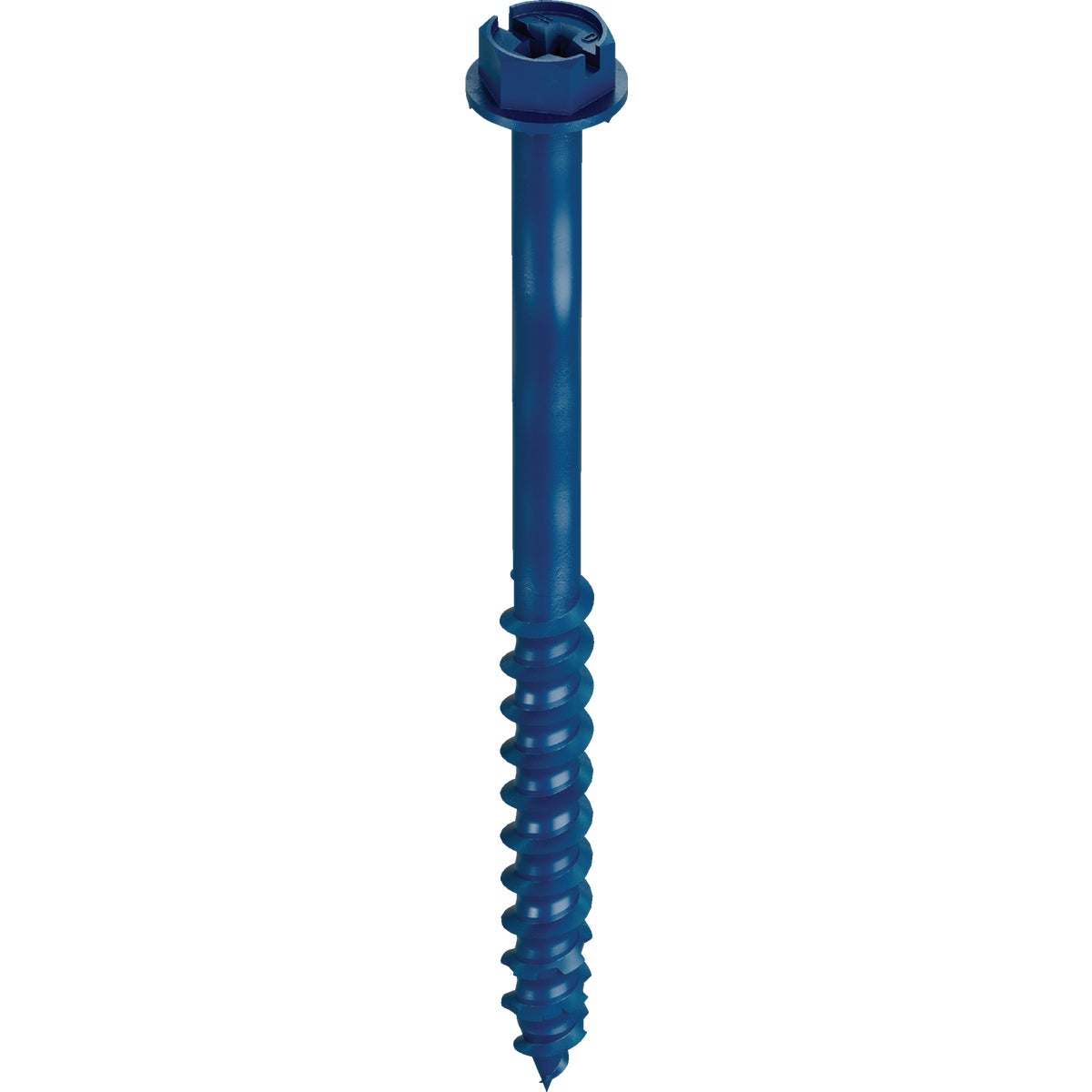 Simpson Strong-Tie Titen Turbo  1/4 in. x 3-1/4 in. Hex-Head Concrete and Masonry Screw, Blue (100-Qty)