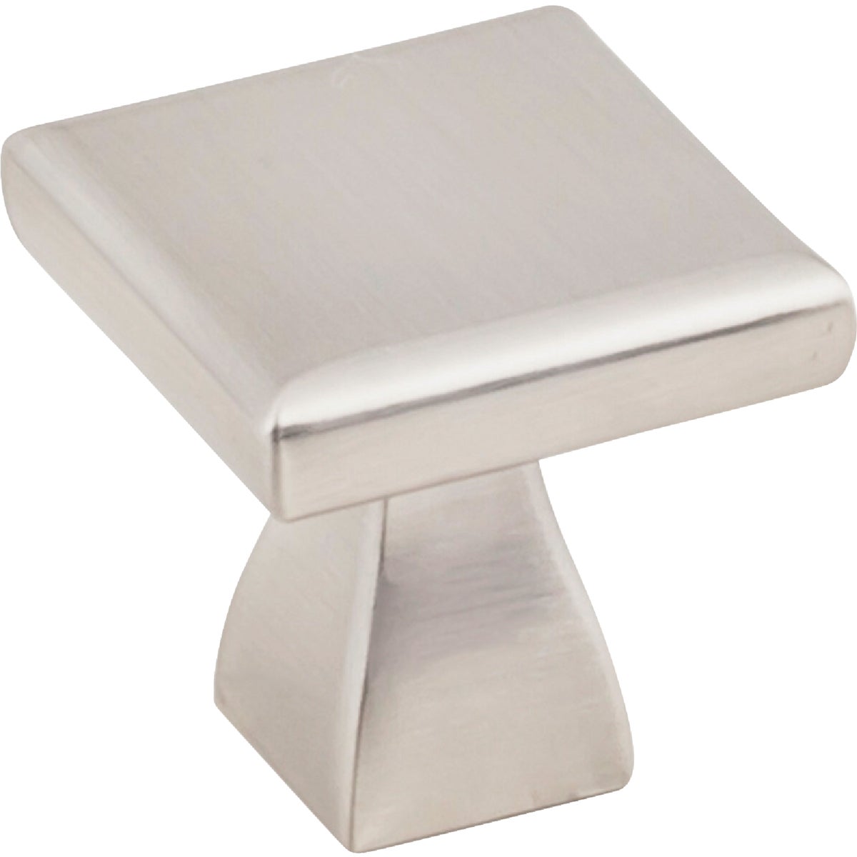 KasaWare 1 In. Diameter Satin Nickel Flared Foot Square Knob (10-Pack)
