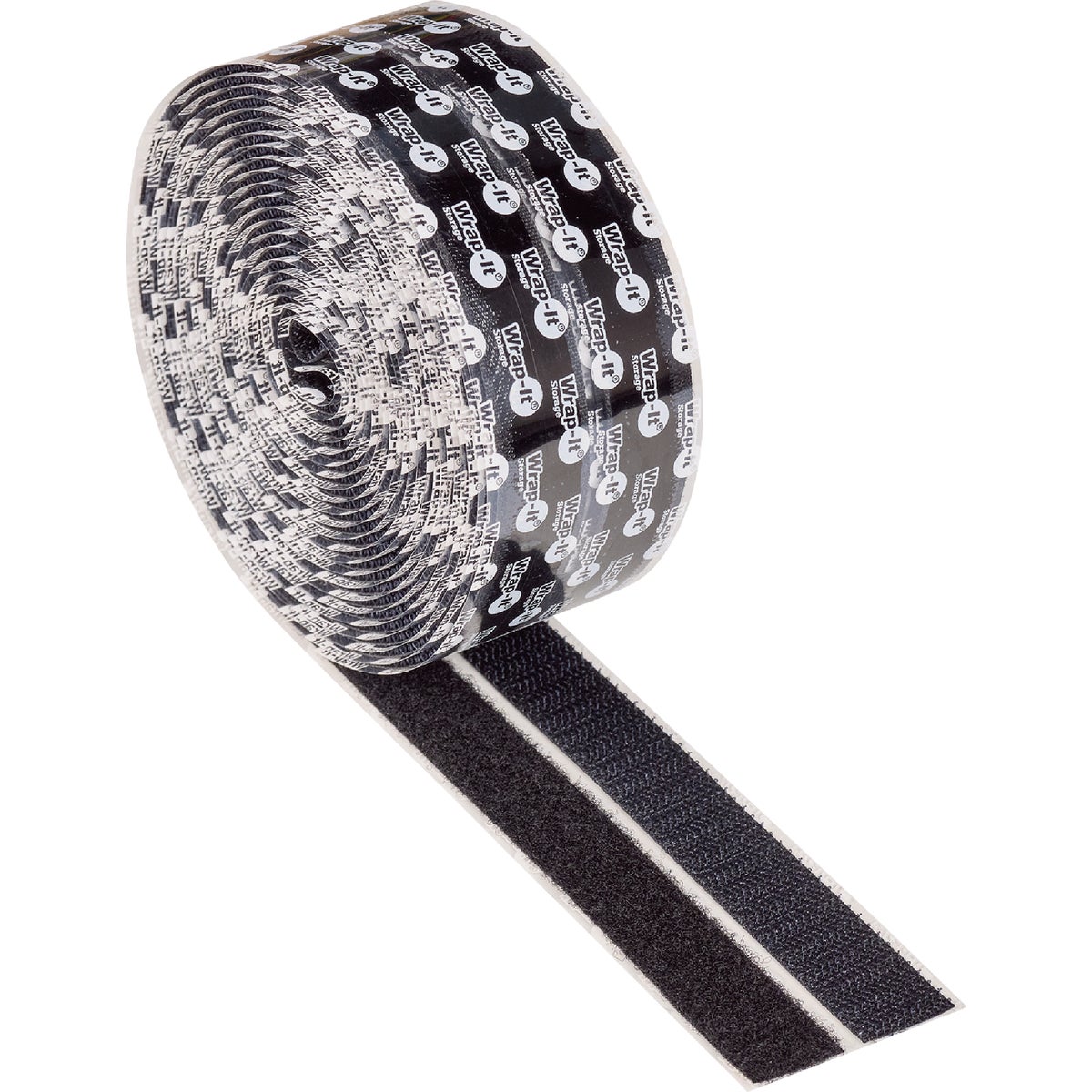 Wrap-It Storage Stick 'Em 3/4 In. x 15 Ft. Black Hook & Loop Roll