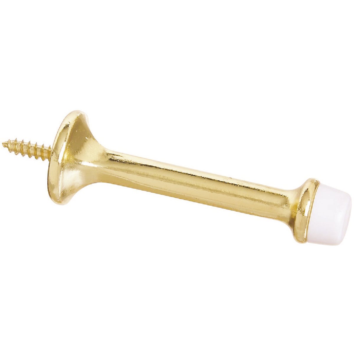 National Heavy Duty 3" Rigid Door Stop, Bright Brass