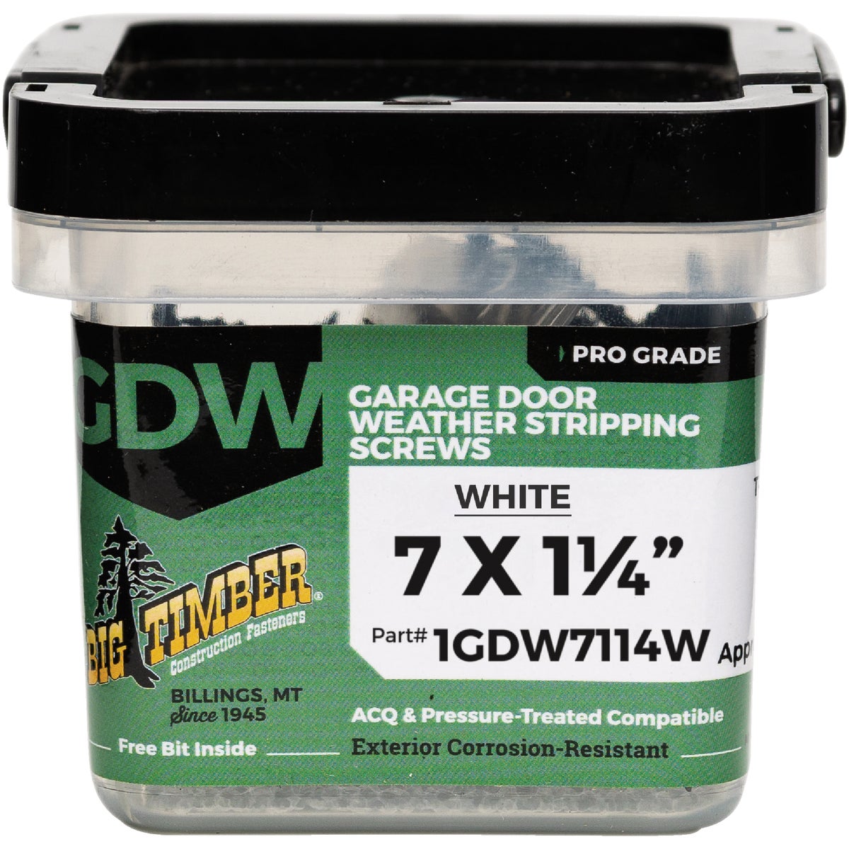 Big Timber #7 x 1-1/4 In. Star Drive Weather Stripping White Wood Screw (1 Lb.)
