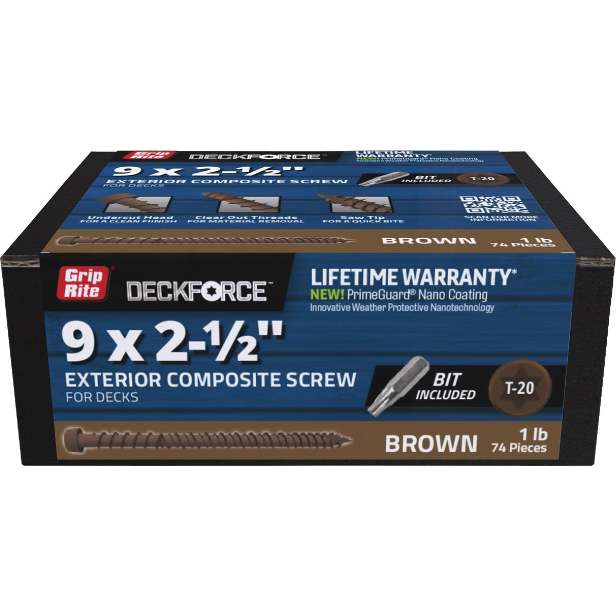 Grip-Rite DeckForce 2-1/2 In. Composite Acacia Deck Screw (1 Lb.)