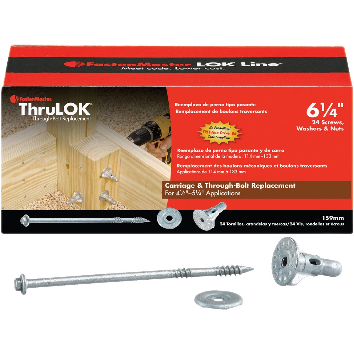 ThruLok 6-1/4 In. Galvanized Screw Bolt (24 Ct.)