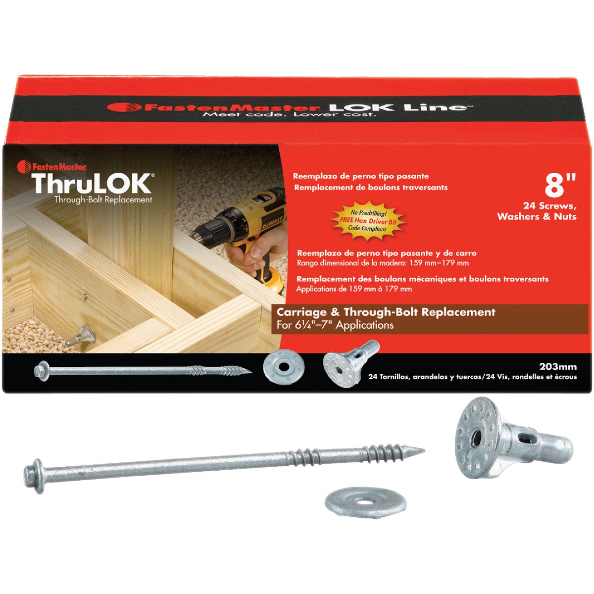 ThruLok 8 In. Galvanized Screw Bolt (24 Ct.)