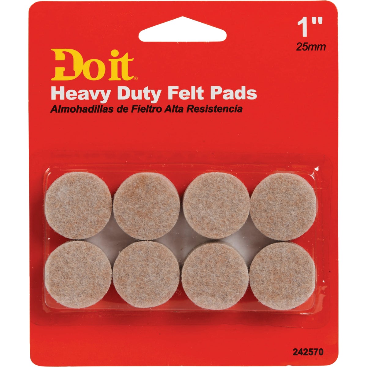 8PK 1″ FELT LEVELING PAD