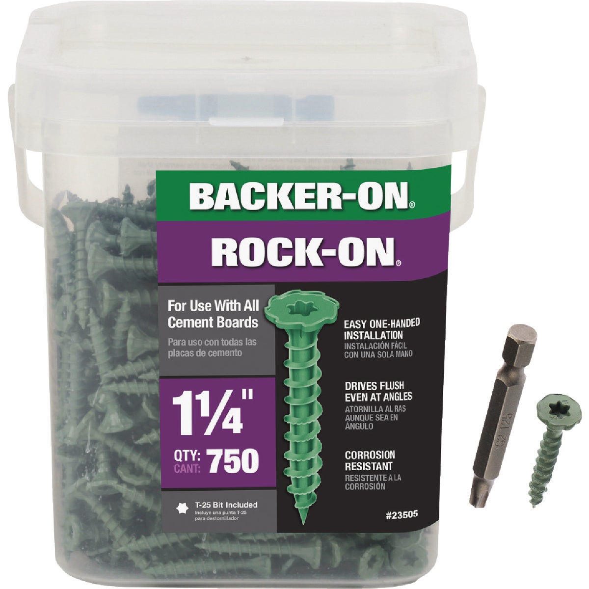 Backer-On Rock-On #9 x 1-1/4 In. Star Drive Cement Board Screws (750 Ct.)