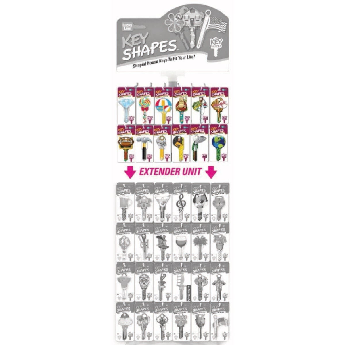 Lucky Line Key Shapes Display Extension (120-Piece)