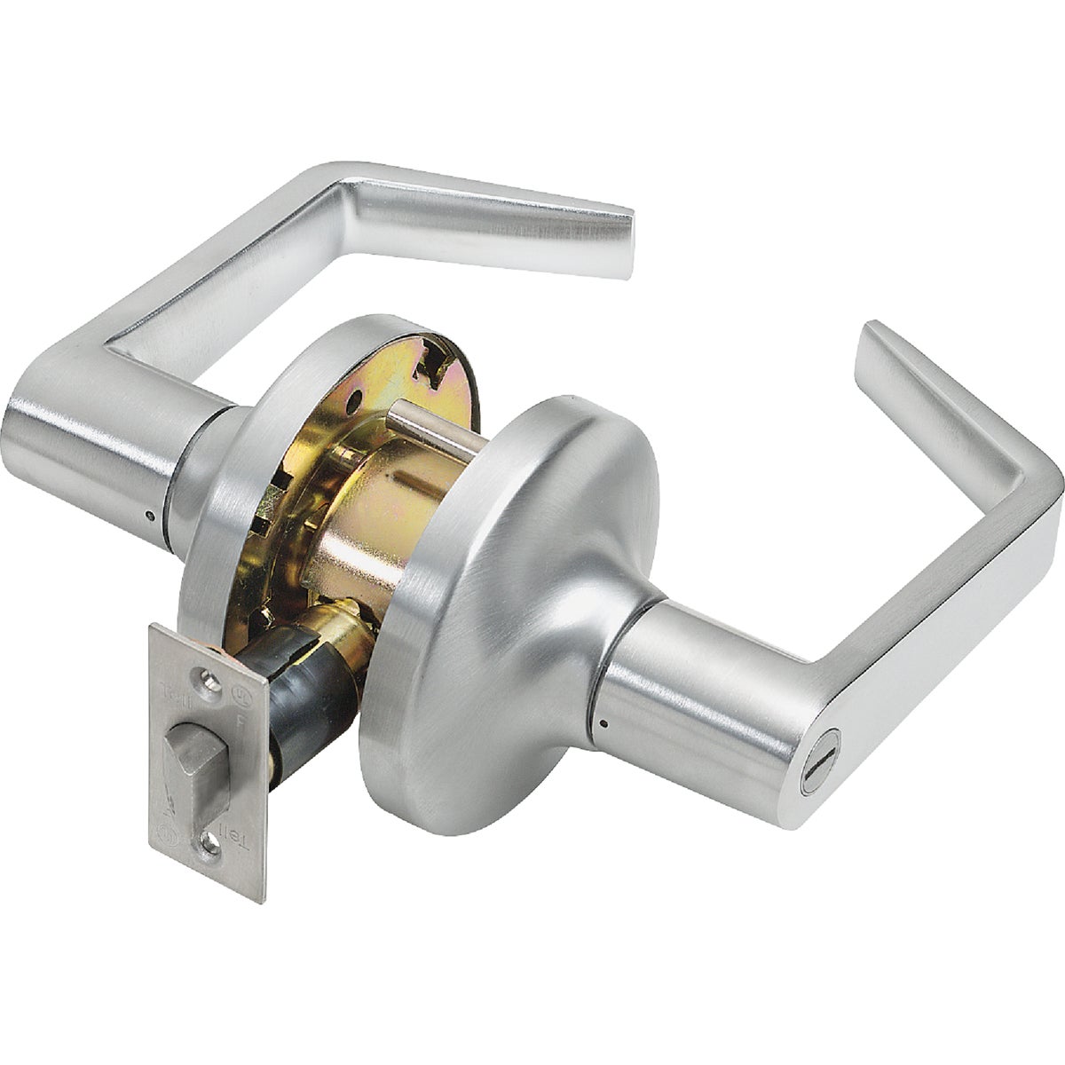 Tell Satin Chrome Privacy Door Lever 