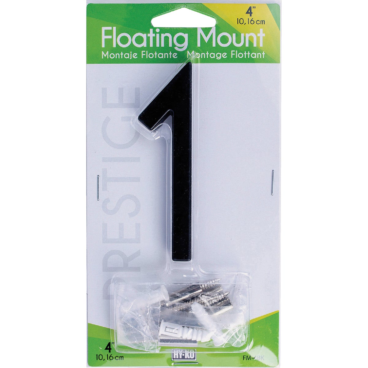Hy-Ko 4 In. Black Floating Mount Number 1