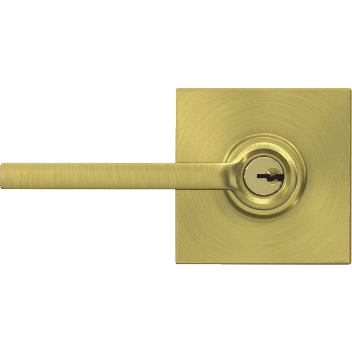 Schlage Latitude Lever Collins Satin Brass Keyed Entry Lock