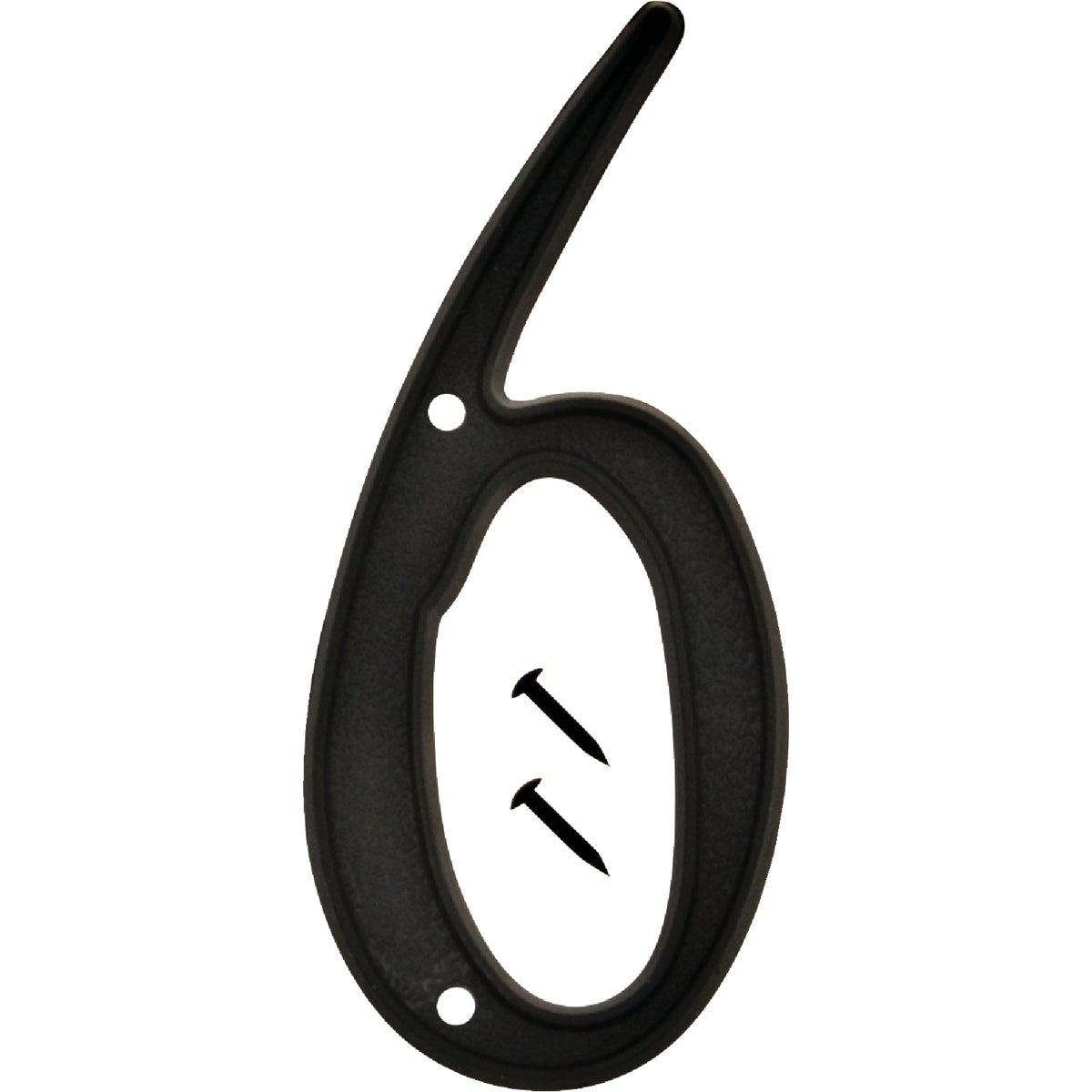 Hy-Ko 4 In. Black House Number Six