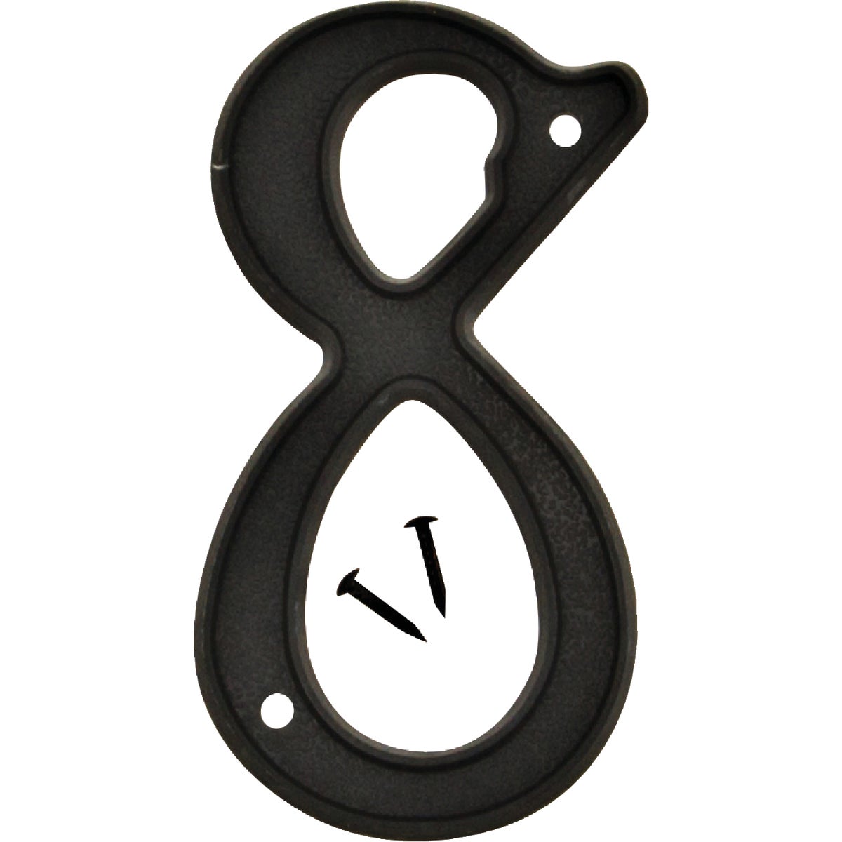 4″ BLK NUMBER 8