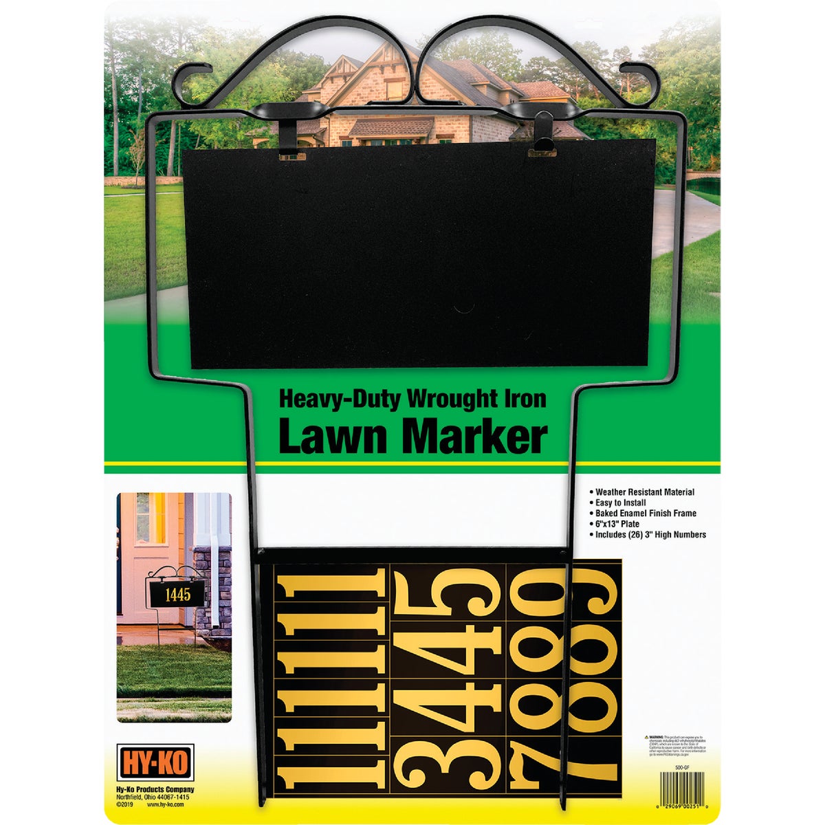 Hy-Ko Self-Adhesive Address Lawn Marker