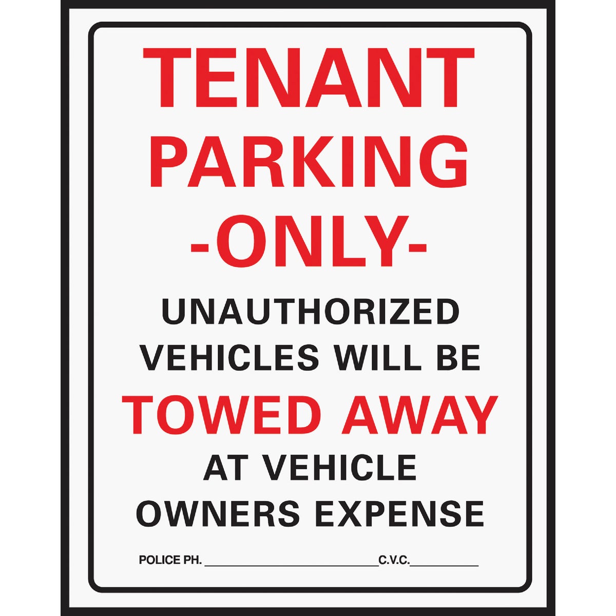 15X19 TENANT PARKG SIGN