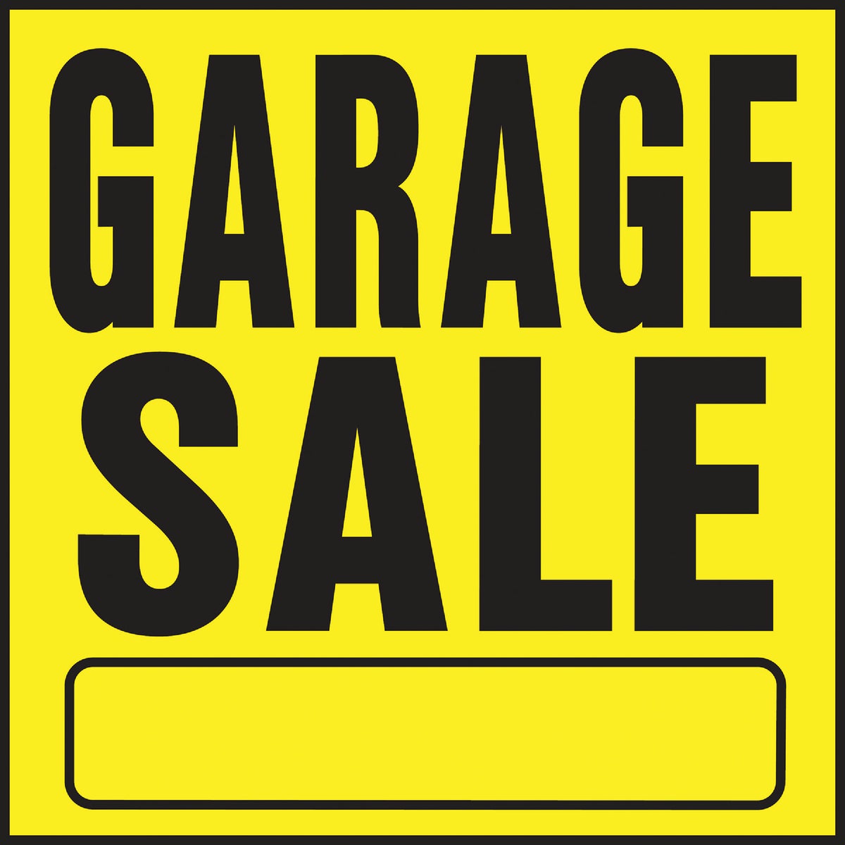 11X11 GARAGE SALE SIGN